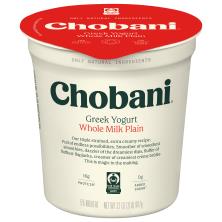 Chobani Whole Milk Plain Greek Yogurt