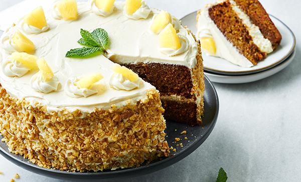 Gingerbread Carrot Cake with Salted Maple Cream Cheese Icing