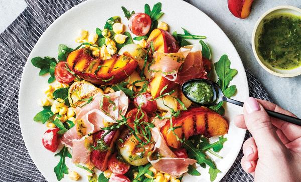 Grilled Scallops and Nectarines