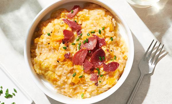 Butternut Squash Risotto with Pecorino and Crisp Country Ham