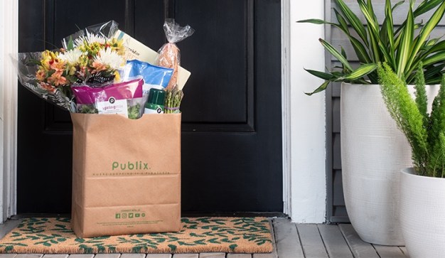 Publix Delivery order waiting on front porch