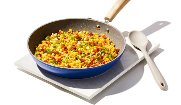 Image of Fried Corn with Crispy Bacon and Green Onion Recipe