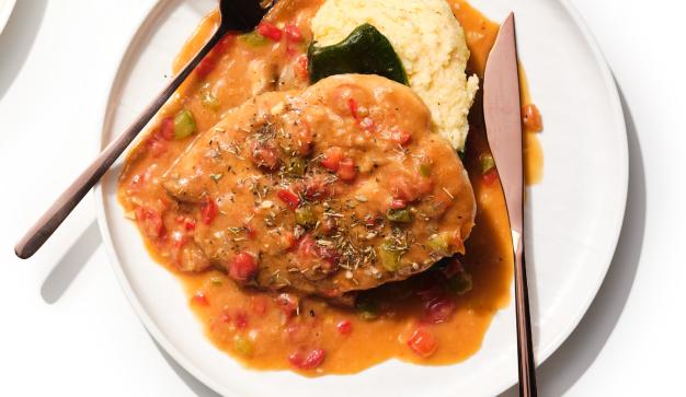 Image of Cajun smothered turkey grillades recipe