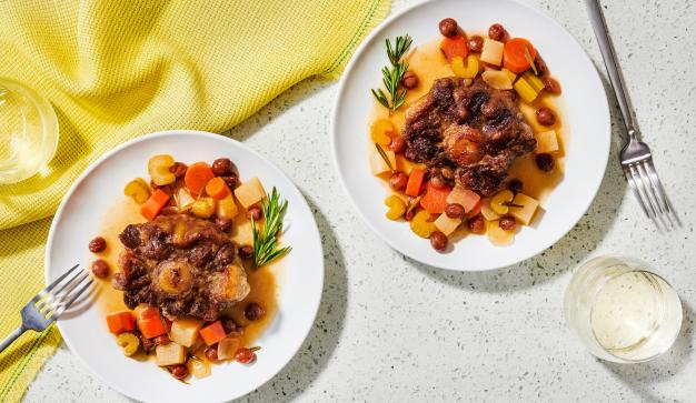 Braised Oxtails with Root Vegetables