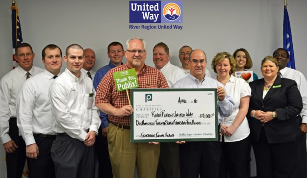 publix charities check presentation to river region united way