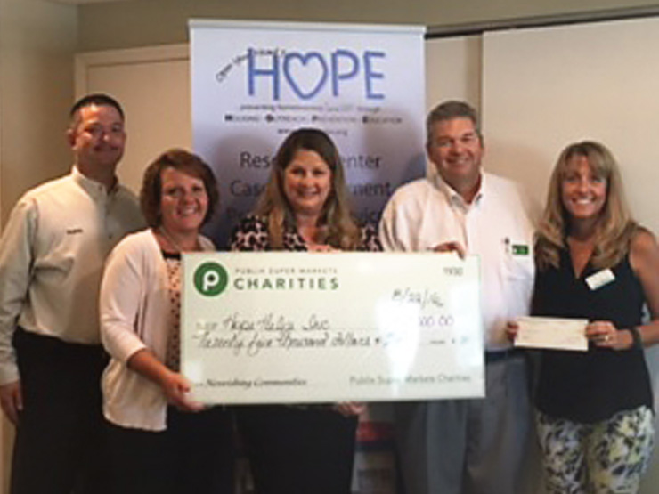 publix charities check presentation to hope helps