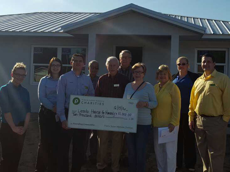publix charities check presentation to desoto habitat for humanity