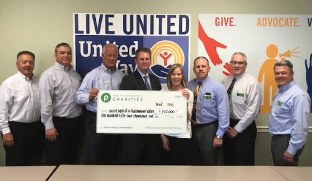 Publix Charities presents $152,000 donation check to United Way of Chattahoochee Valley