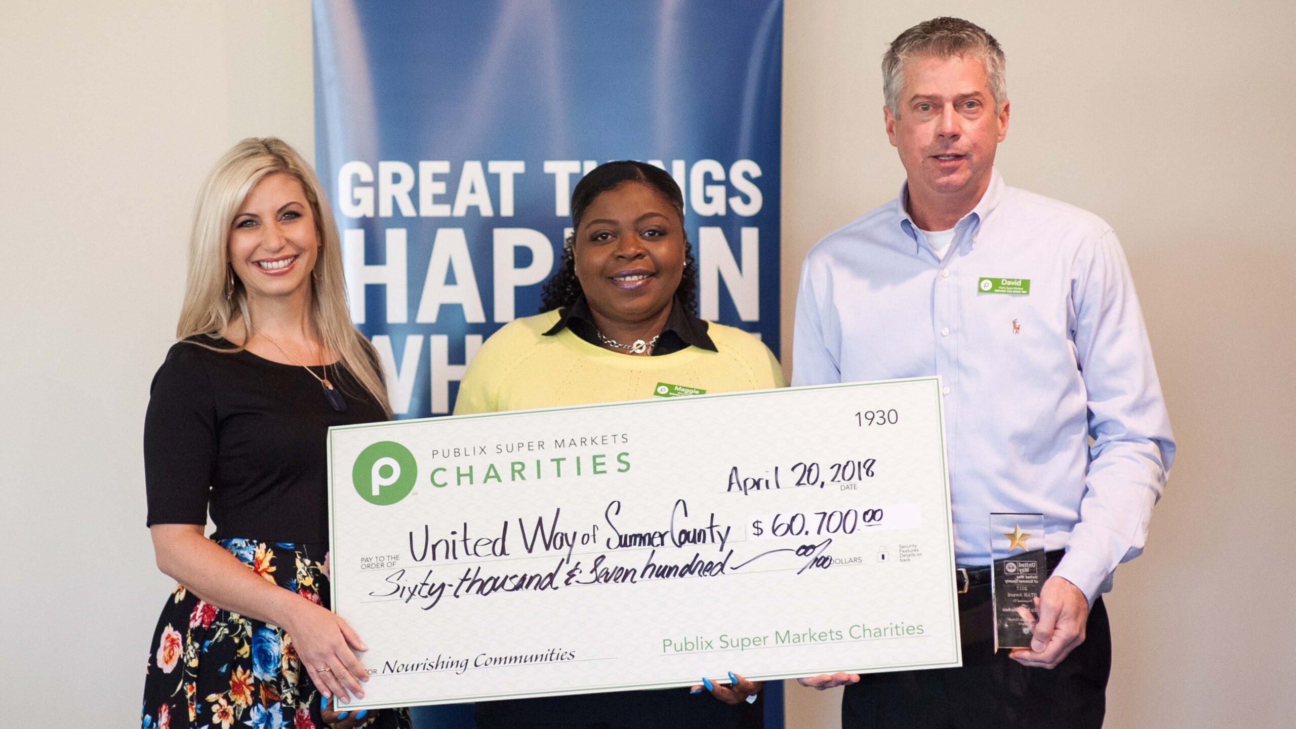 $60,700 Donation to United Way of Sumner County