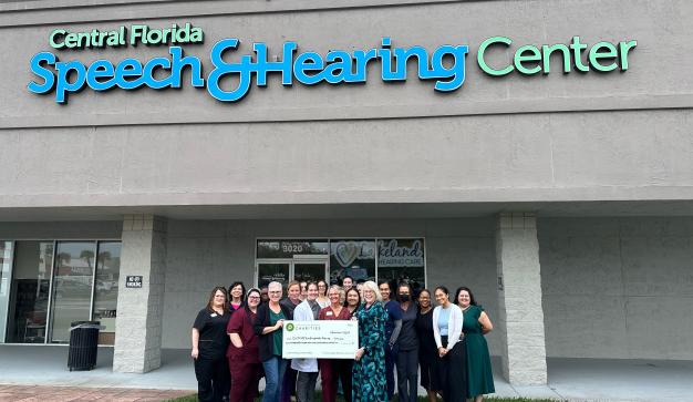 Central Florida Speech and Hearing Publix Charities Check donation