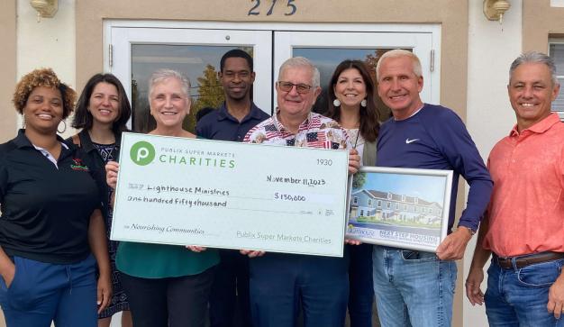 Publix Charities check to Lighthouse ministries