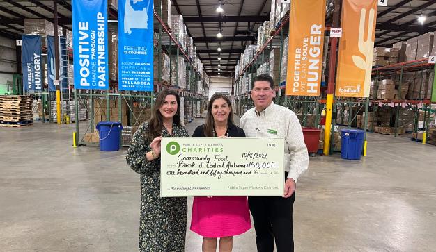 Check presentation to Community Food Bank of Central Alabama