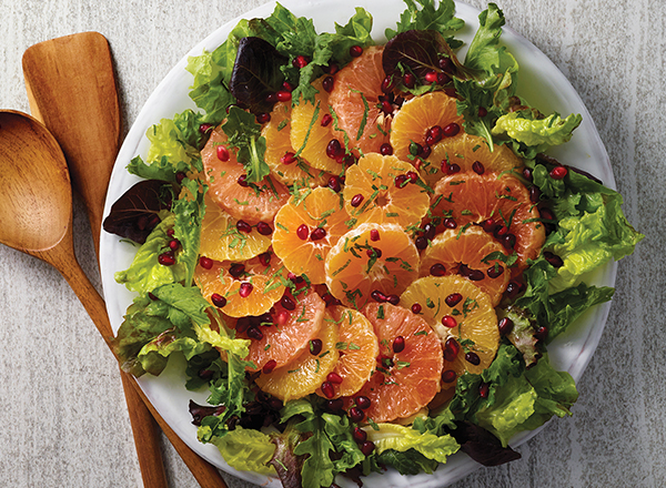 Citrus Holiday Salad with Spiced Honey Dressing