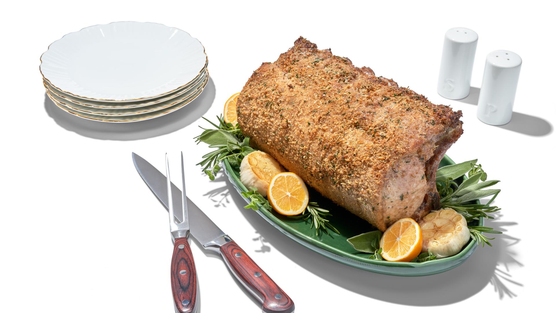 Herb-Crusted Pork Rib Roast