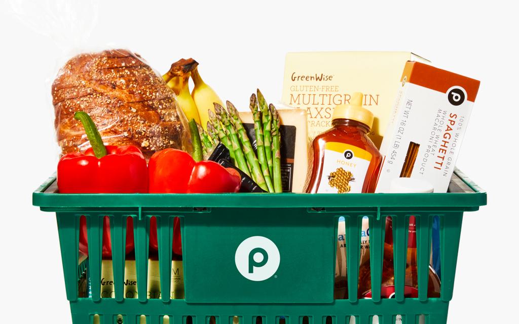 Publix basket filled with groceries