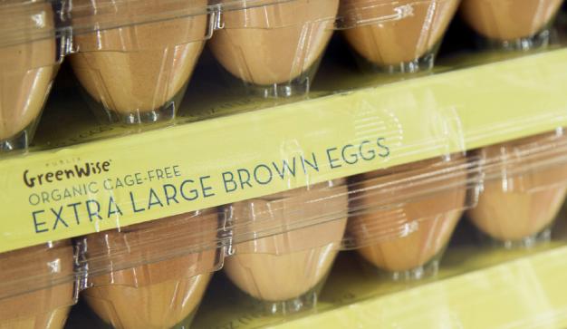 A carton of Greenwise extra large organic cage-free brown eggs.