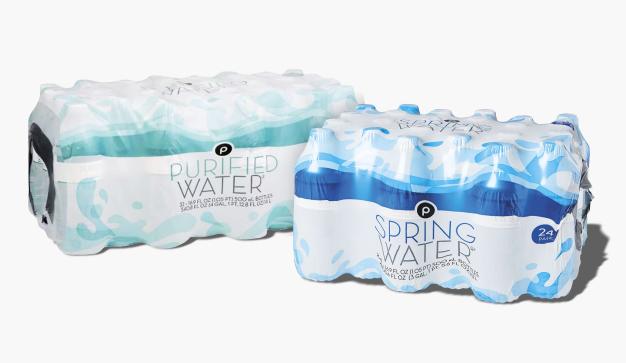 Packaged Bottles of Publix Spring and Publix Purified Water