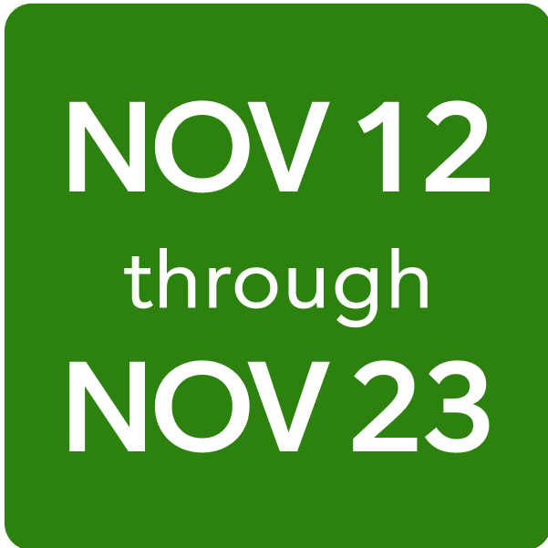 November 12 through November 23