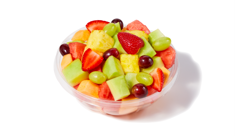 bowl of precut fresh fruit