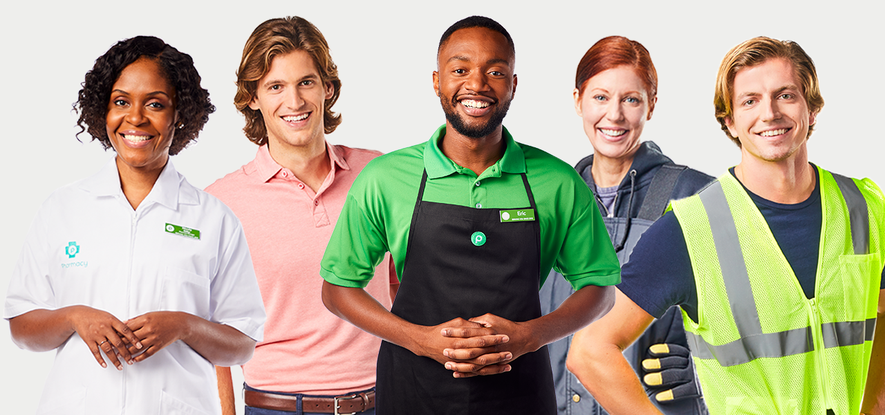 a group of various publix associates