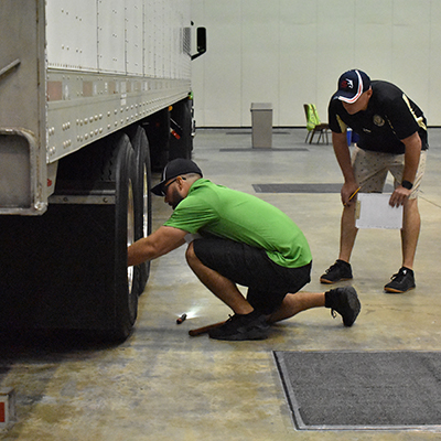 Publix truck driver competing in the National Truck Driving Championship.