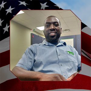Gerradi with American flag