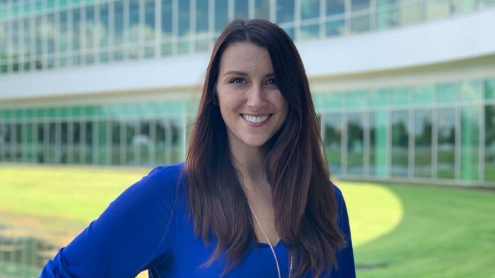 headshot of Michaela in front of the Publix corporate office