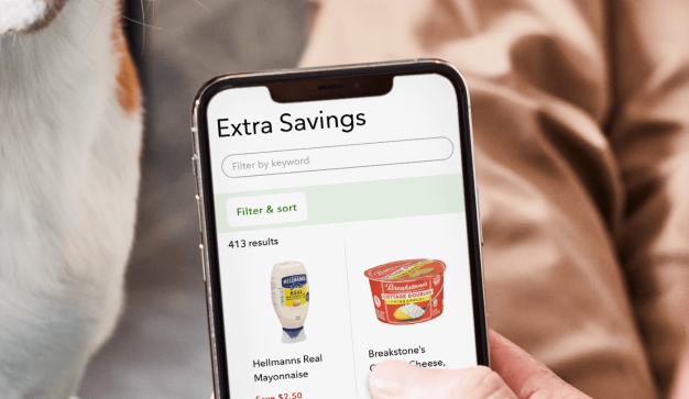 Image of Extra Savings on a phone screen
