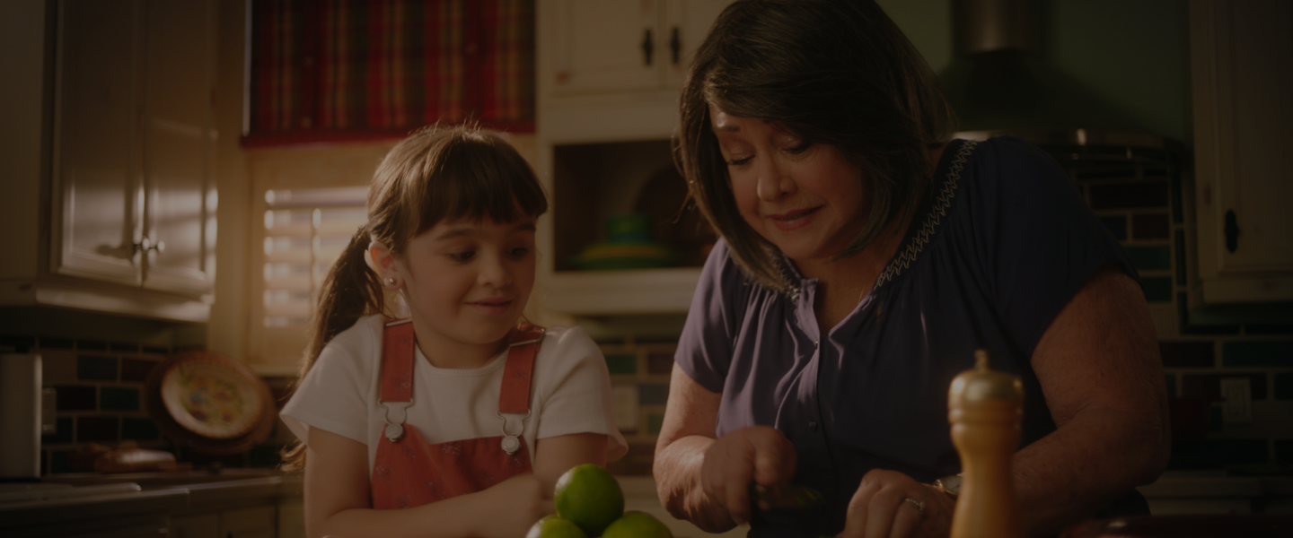woman and child cooking