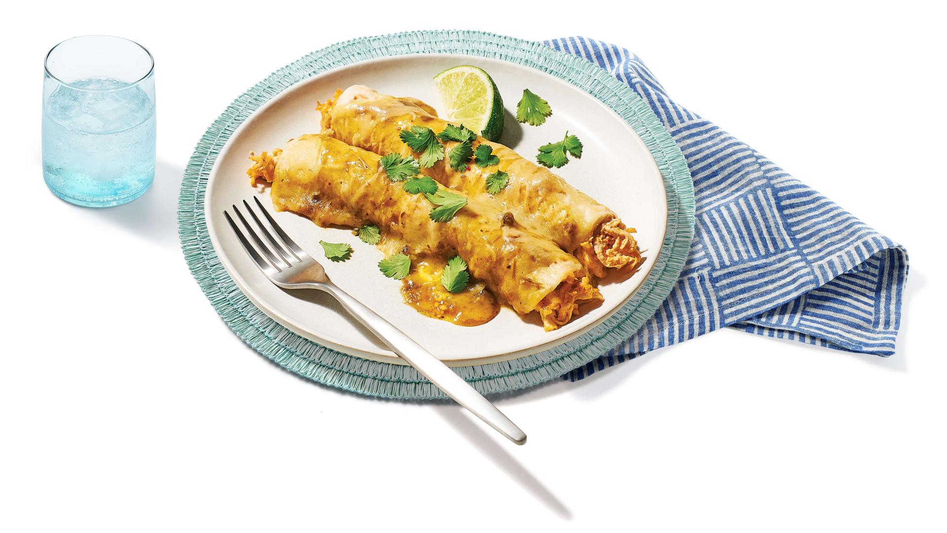 Buffalo-Style Chicken Enchiladas