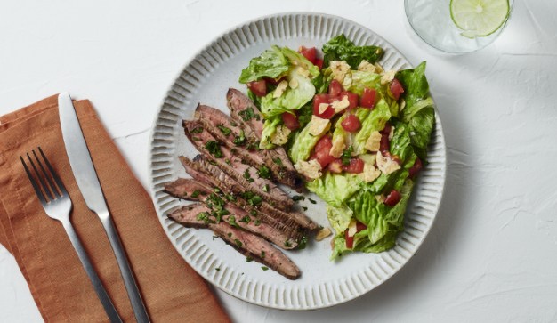 Carne Asada Steak & Cilantro-Lime Romaine Salad