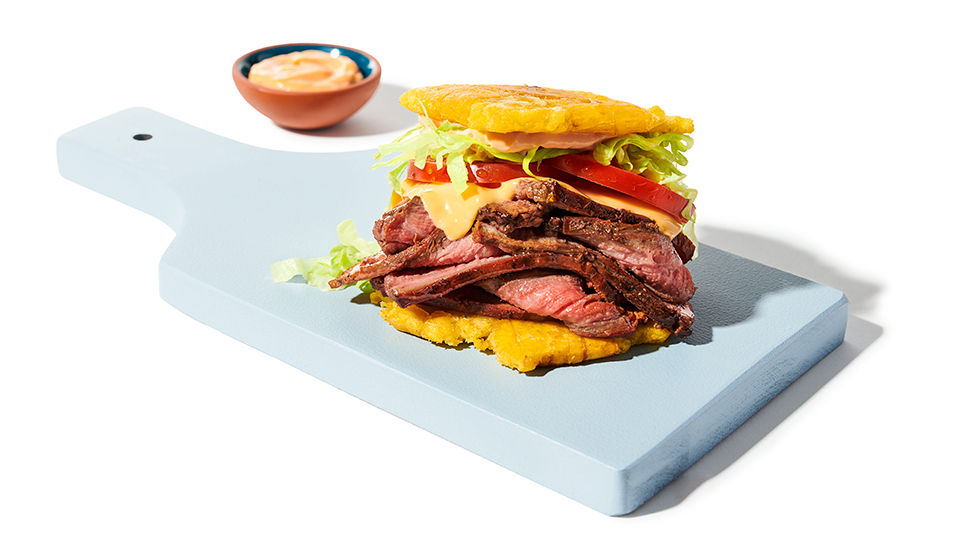 Puerto Rican–Style Plantain Steak Sandwiches (Jibarito)