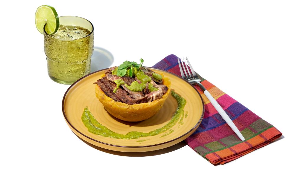 Mofongo Relleno de Churrasco (Puerto Rican–Style Mashed Plantains with Skirt Steak)