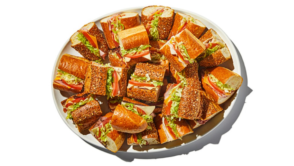platter of sub sandwiches