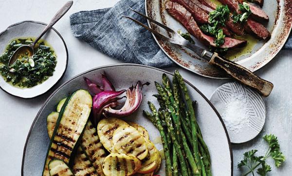 Grilled Flank Steak and Summer Vegetables