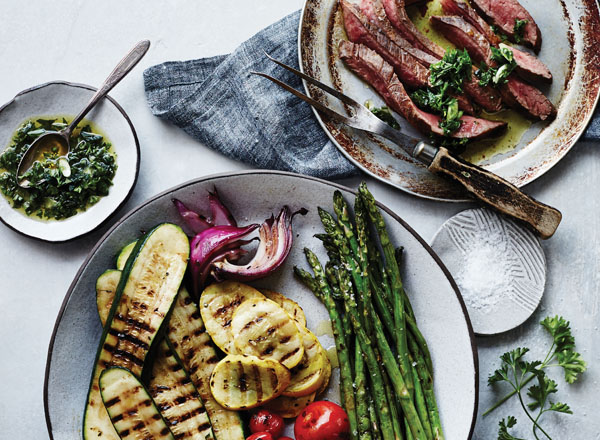 Grilled Flank Steak and Summer Vegetables