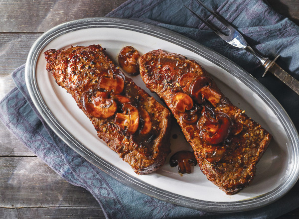 Seared Steaks with Mushroom Sauce