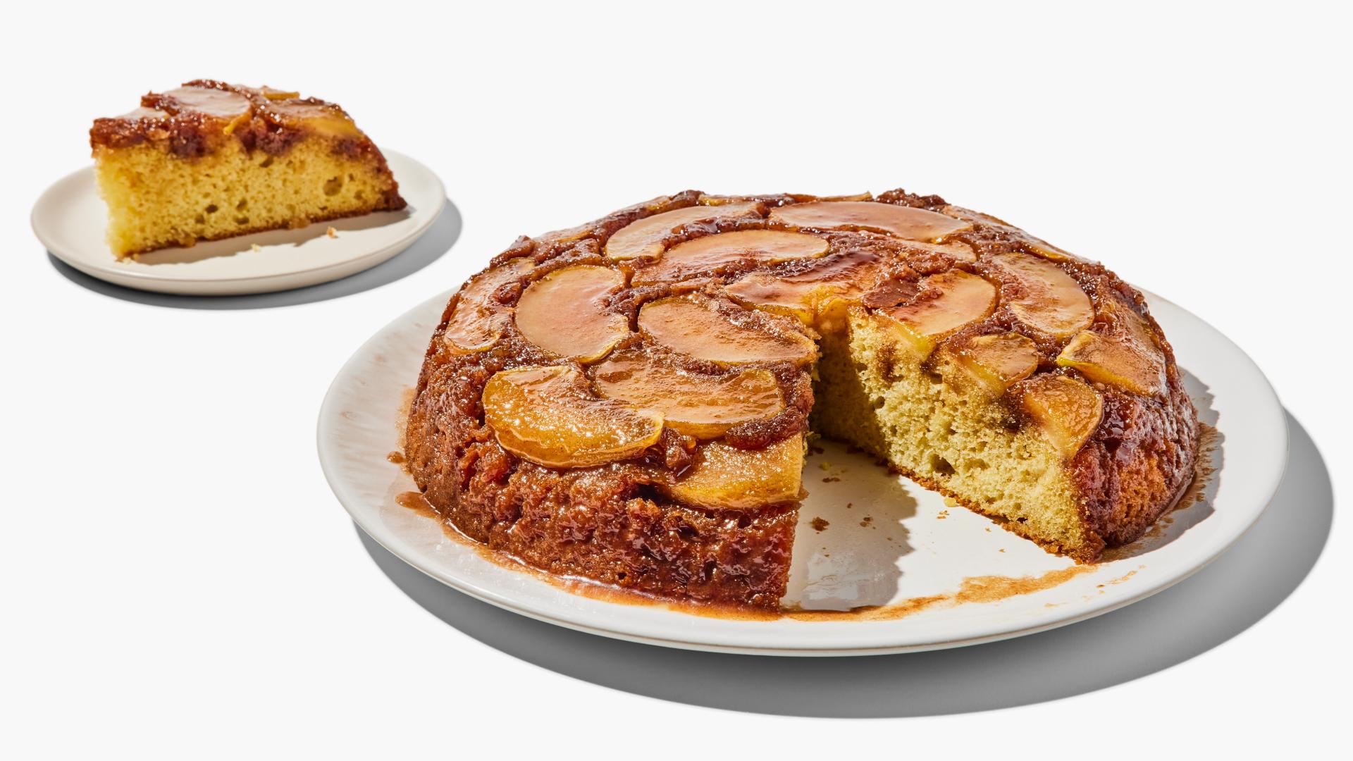 Apple-Ginger Upside-Down Cake