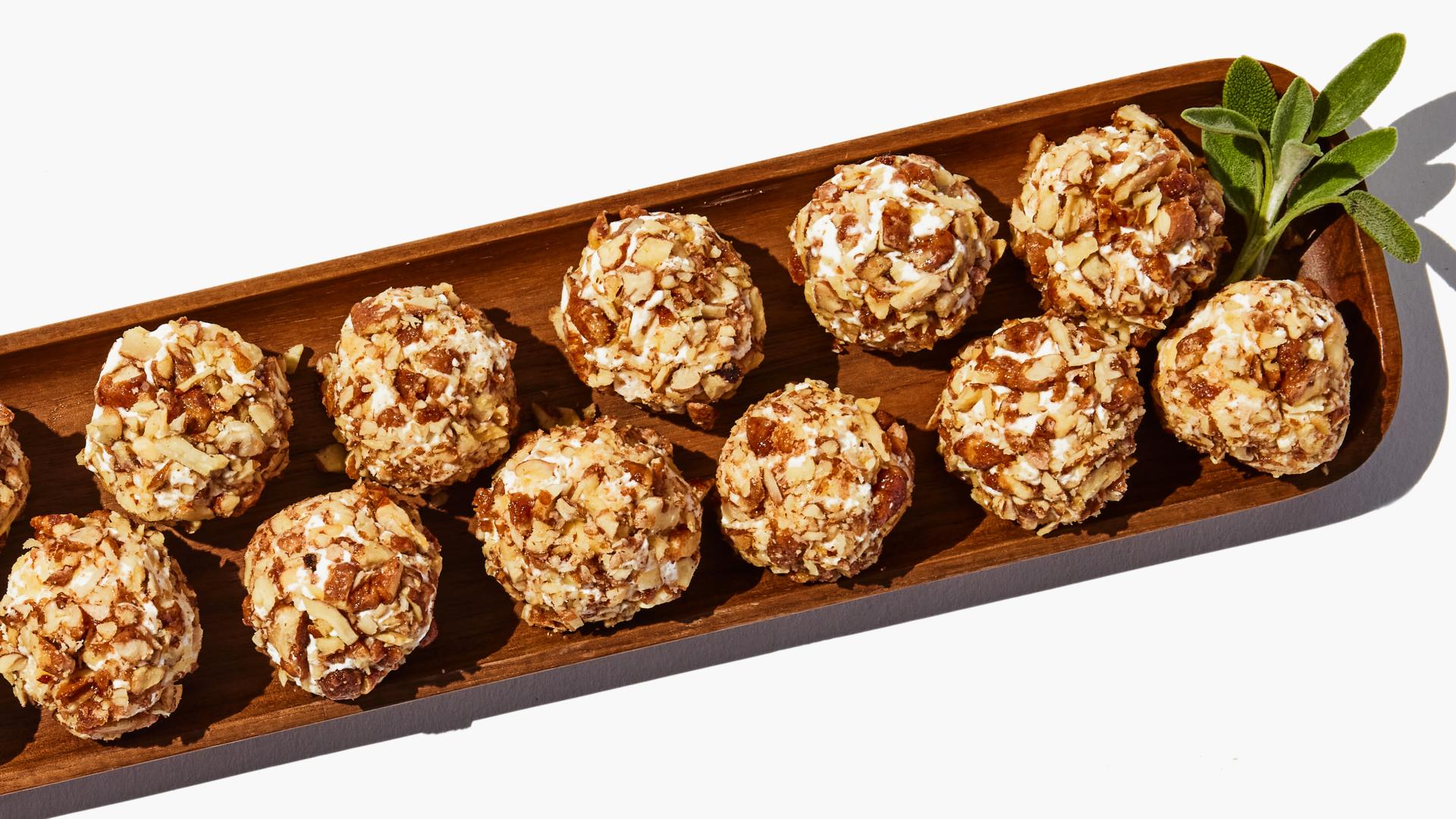 Praline Goat Cheese Truffles